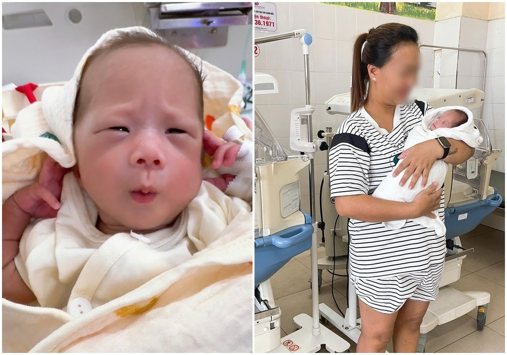  Trẻ sinh non 31 tuần tuổi suy hô hấp, bệnh màng trong tự thở, phản xạ bú tốt, khỏe mạnh hồng hào được ra viện trong niềm hạnh phúc gia đình - Ảnh BVCC