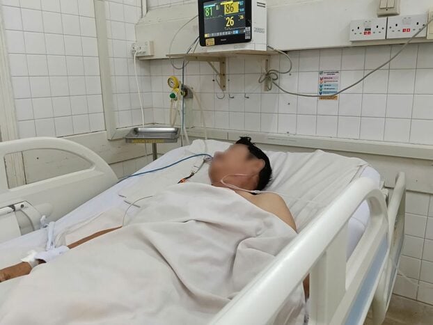  Bệnh nhân mắc viêm não hiếm gặp do biến chứng Zona thần kinh đang điều trị tại BV Bệnh Nhiệt đới TP.HCM (Ảnh: BVCC).