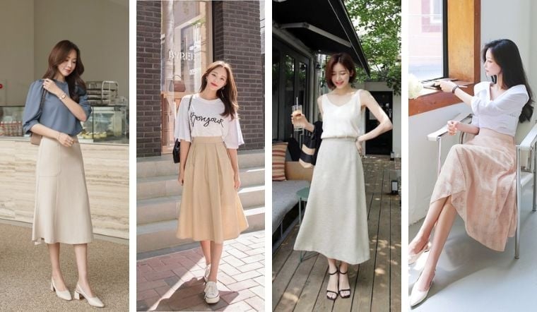  Chân váy suông là món đồ không thể thiếu trong tủ đồ hè của phụ nữ ngoài 40.