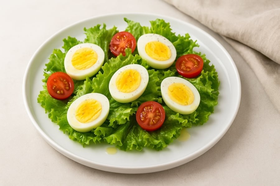  Salad trứng – món ăn nhẹ nhàng, tốt cho tim mạch và đường huyết.