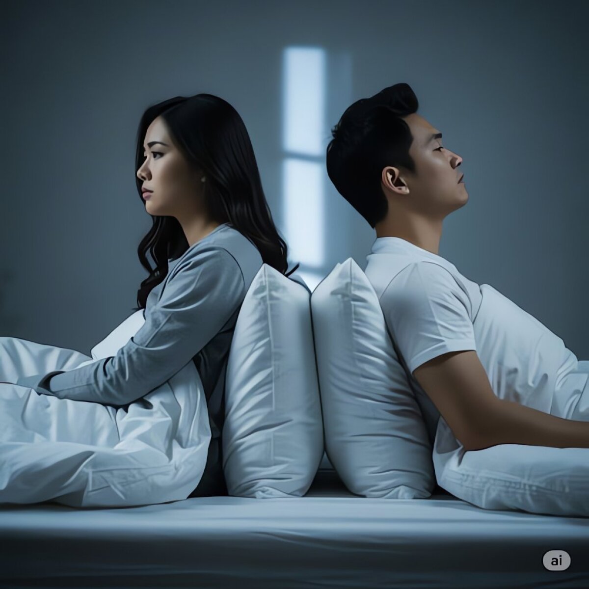  Áp lực công việc khiến chàng cảm thấy mệt mỏi, căng thẳng và mất đi ham muốn. (Ảnh minh họa AI)