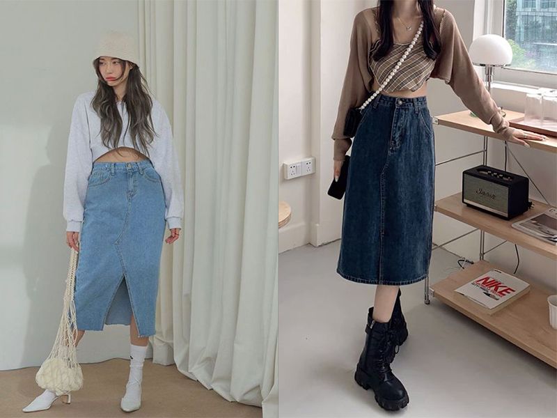Chân váy suông không chỉ nữ tính, thanh lịch mà còn có nét hiện đại và trẻ trung.