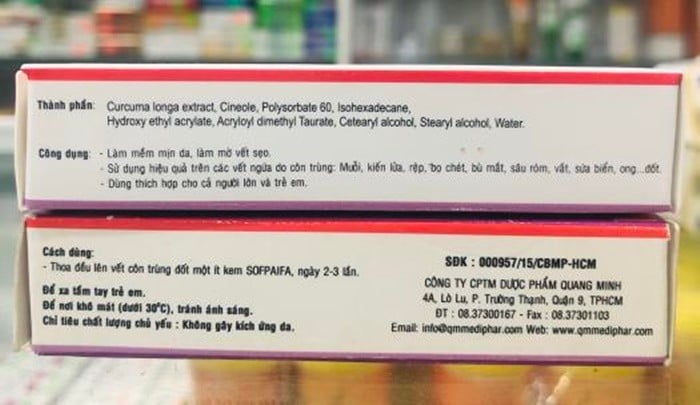 Sản phẩm Kem bôi Sofpaifa do Công ty Cổ phần Thương mại Dược phẩm Quang Minh sản xuất và chịu trách nhiệm đưa sản phẩm ra thị trường/Ảnh thefaceholic.com