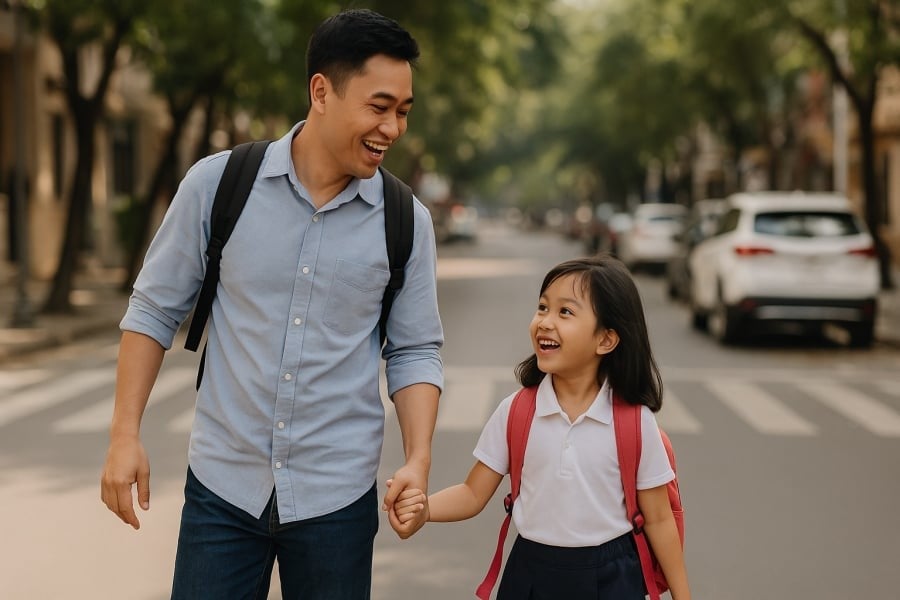 Những cuộc trò chuyện đời thường chính là “chìa khoá vàng” để phát triển trí thông minh cho trẻ.
