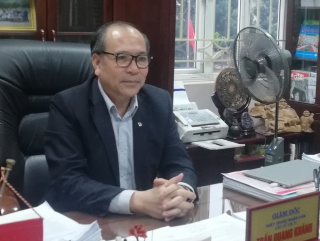  Ông Trần Quang Khánh, Giám đốc Sở Y tế Hoà Bình.