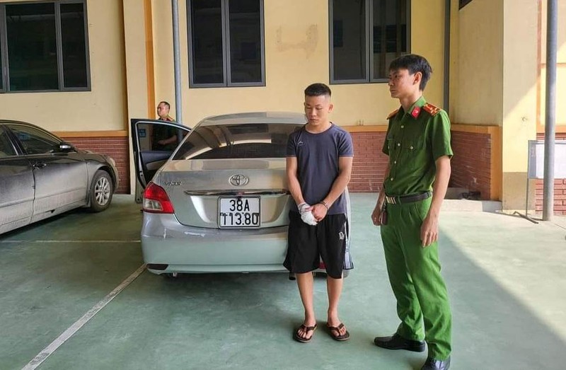  Đối tượng Nguyễn Minh Toàn tại cơ quan cảnh sát điều tra. 