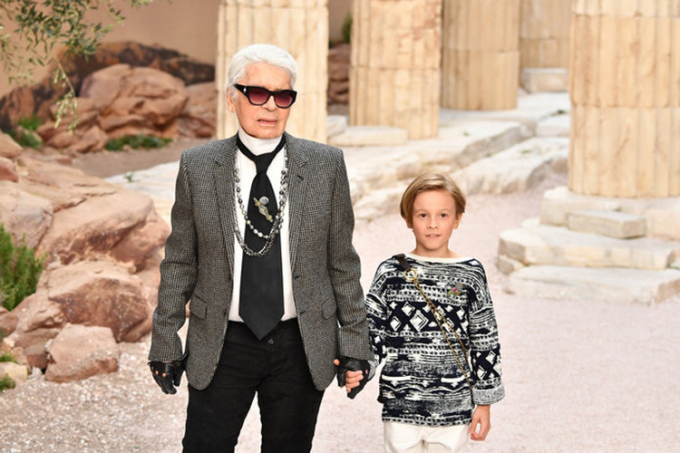 Con trai của Karl Lagerfeld làm người mẫu từ khi còn nhỏ. Ảnh: Getty