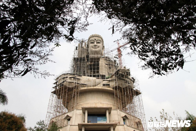 Đại tượng Phật vì hòa bình thế giới ở chùa Khai Nguyên được khởi công xây dựng từ năm 2015.