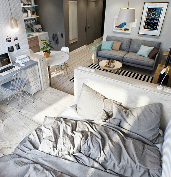 Chiếc giường tích hợp này là một lựa chọn tuyệt vời cho không gian nhỏ. Hình ảnh: Jeanne Finnerty Interior Design 