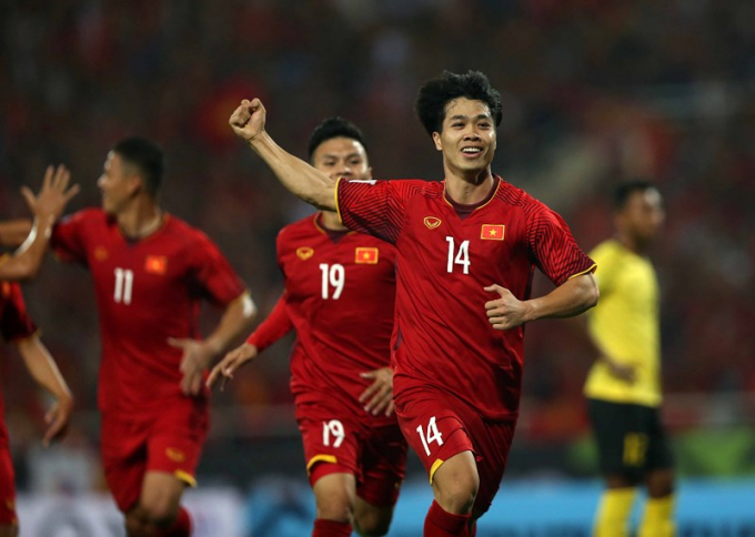 Công Phượng đã từng ghi bàn vào lưới Malaysia ở vòng bảng AFF Cup 2018. Ảnh: NGỌC DUNG
